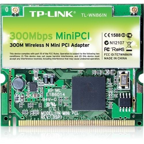 TP-LINK TL-WN861N 300MBPS MINI PCI ETHERNET KARTI