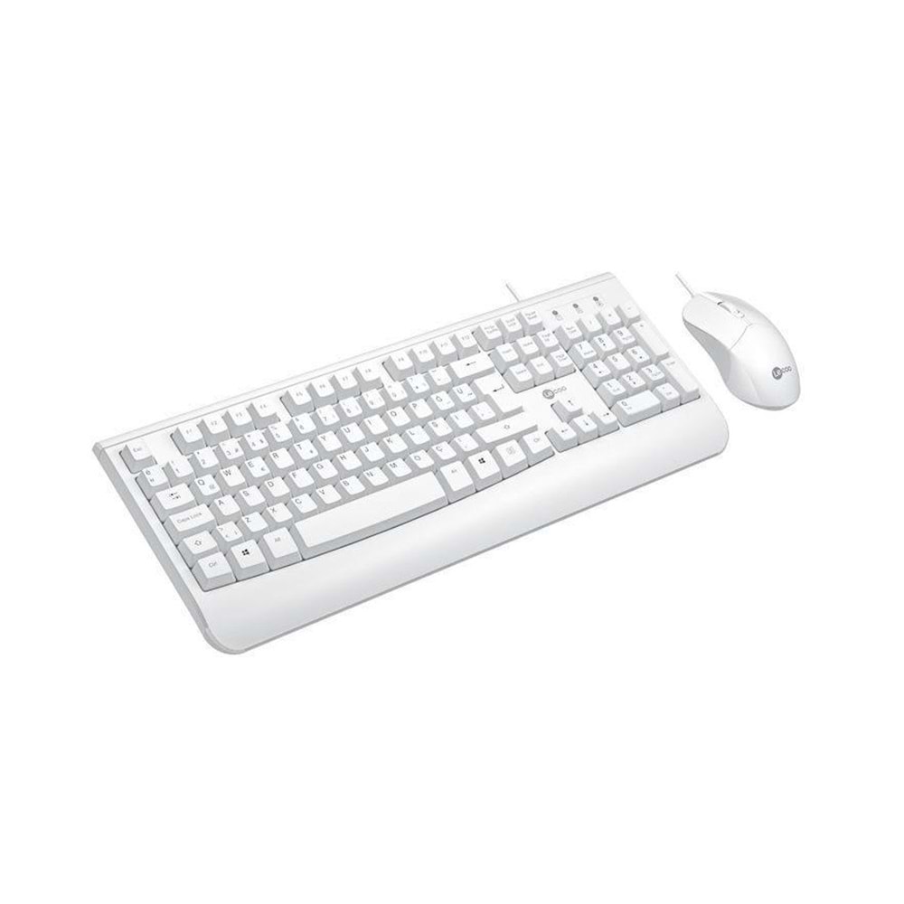 KLAVYE MOUSE SET LECOO CM105 BEYAZ KABLOLU