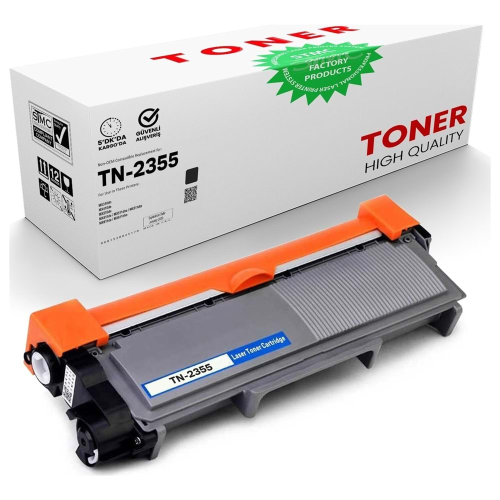 TONER CARTRIDGE BROTHER TN-2355 MUADIL MAVI KUTU