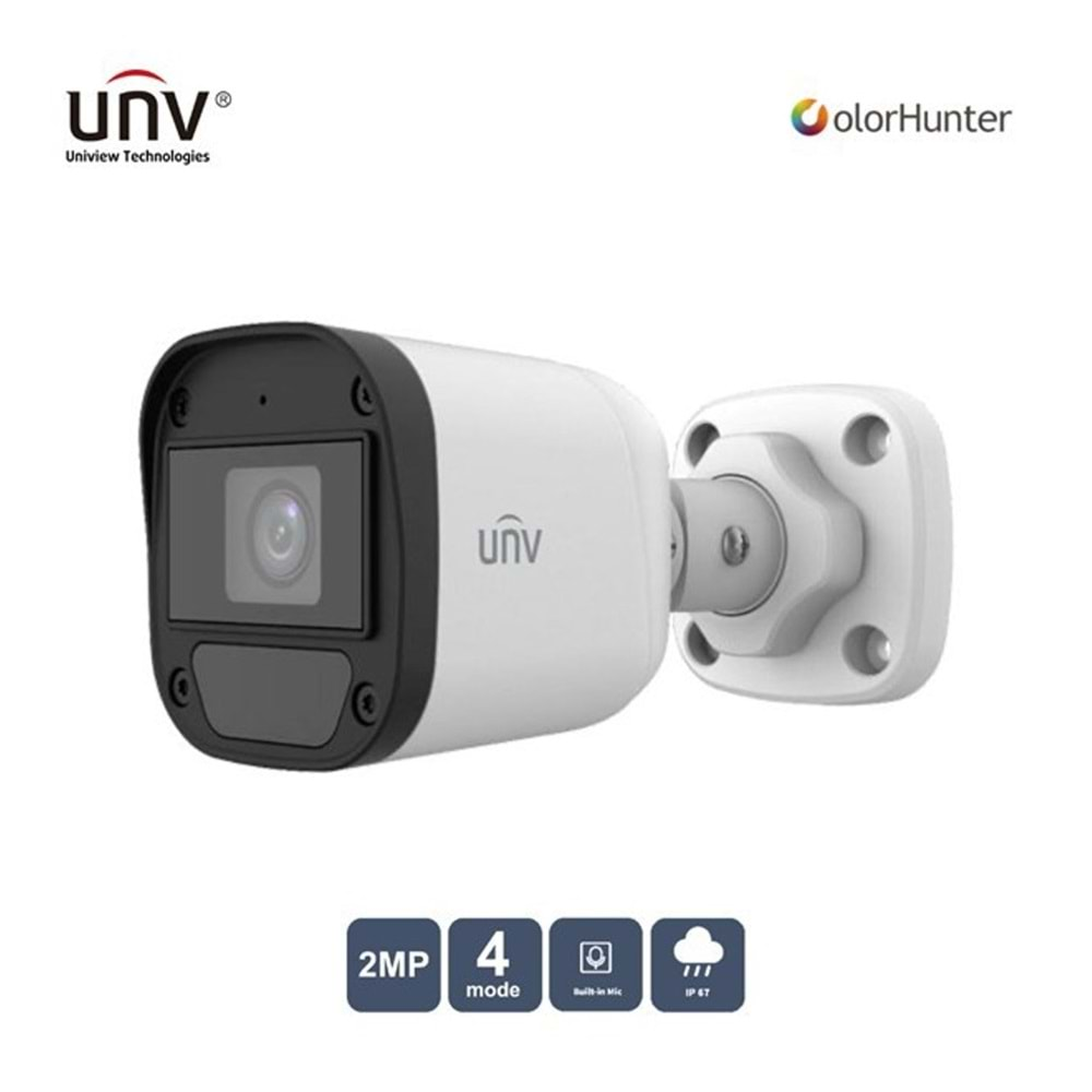 KAMERA UNV UAC-B112-AF28-W 2MP 2.8mmCOLORHUNTER BULLET ANALOG SESLİ