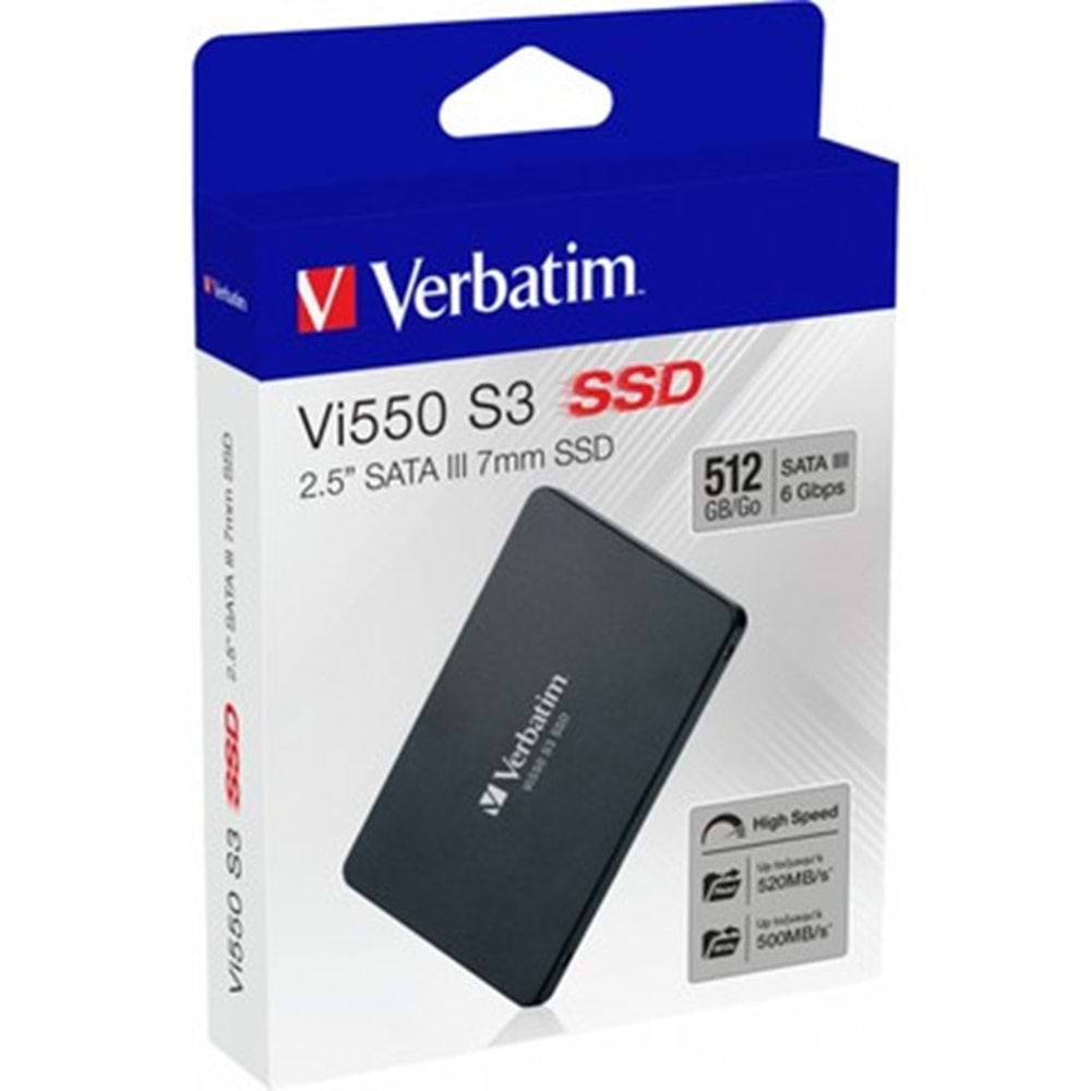 SSD Verbatim Vİ550-S3-512 512GB Vi550 S3 2.5