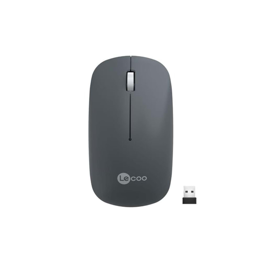 MOUSE KABLOSUZ LECOO WS214 GREY SESSİZ