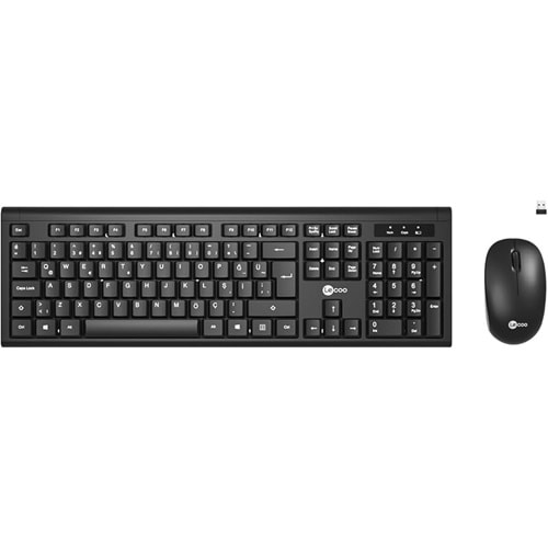 KLAVYE MOUSE SET LECOO KW200 SİYAH KABLOSUZ